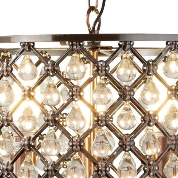 Lustră de cristal pe lanț MARQUISE 3xE14/40W/230V Searchlight 7813-3CU