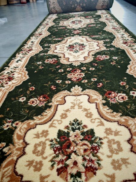 Model Lotos 570 310,Traversa Latime 120 cm, Verde Dreptunghi, 120 x 700