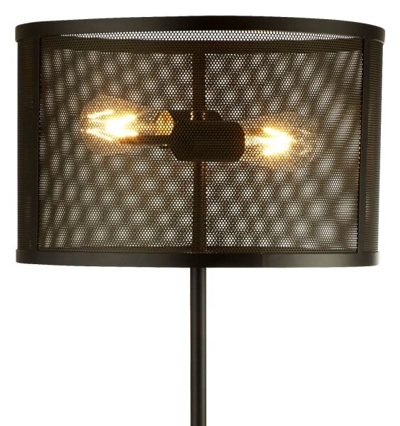 Searchlight EU2832-2BK - Lampadar FISHNET 2xE27/60W/230V negru