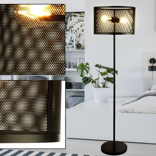 Searchlight EU2832-2BK - Lampadar FISHNET 2xE27/60W/230V negru