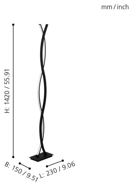 Eglo 99319 - Lampadar LED LASANA LED/32W/230V