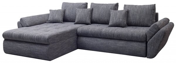 Colțar extensibil dumonde cu ladă de depozitare Loana Magma Grey 270x185 cm