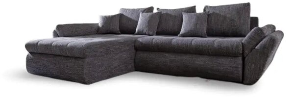 Colțar extensibil dumonde cu ladă de depozitare Loana Magma Grey 270x185 cm