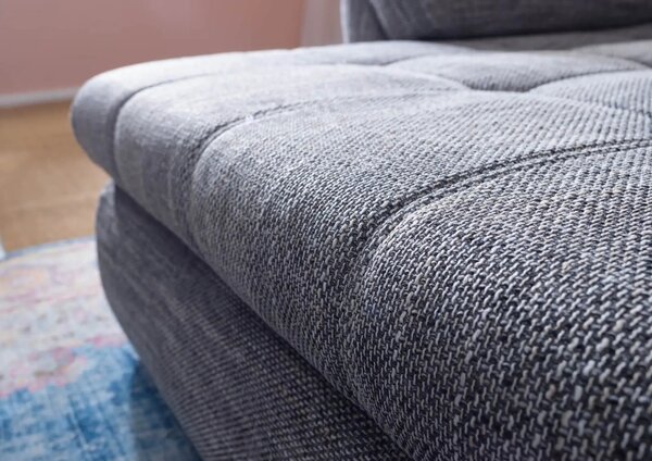 Colțar extensibil dumonde cu ladă de depozitare Loana Magma Grey 270x185 cm