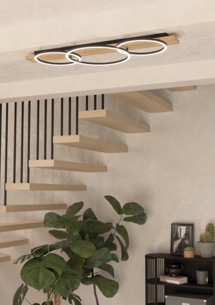 Plafonieră LED Eglo 901717 BOYAL 3xLED/12W/230V 3000K bej/negru