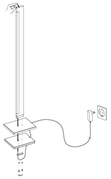 Lampadar LED dimabil CAMACHO LED/22W/230V Eglo 99296