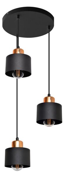 Lustră pe cablu EDISON 3xE27/15W/230V