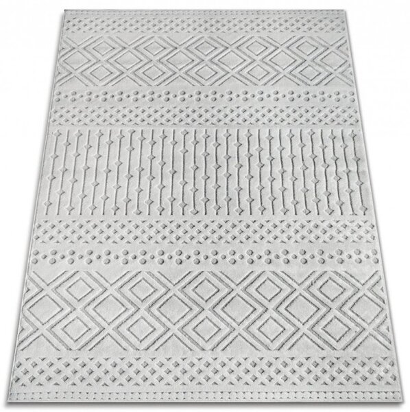Covor Sufragerie Dormitor, Model Oksi 38003 100, Alb 60x110