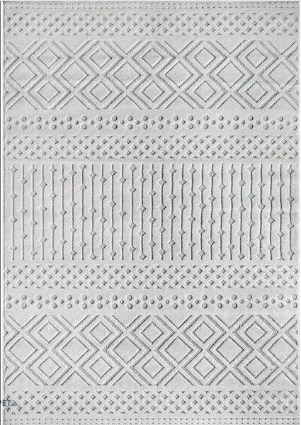 Covor Sufragerie Dormitor, Model Oksi 38003 100, Alb 60x110