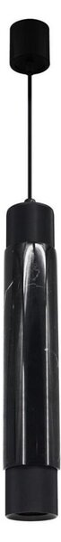 Lustră pe cablu MARBLE 1xGU10/8W/230V negru/auriu