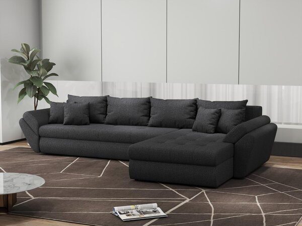 Colțar extensibil dumonde cu ladă de depozitare Loana XL Enjoy Grafit II 335x185 cm