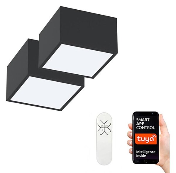 Set 2x plafonieră LED CANTO 2xLED/12W/230V Immax Neo 07074L-15BD + telecomandă