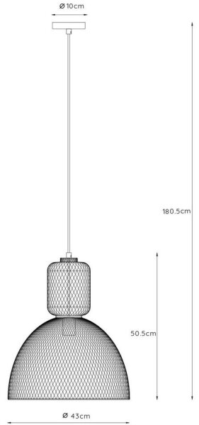 Lucide 78395/01/30 - lustră pe cablu GASSET 1xE27/60W/230V negru