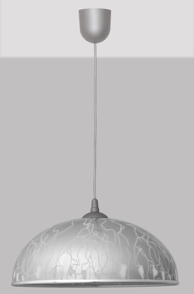 Lustră pe lanț CIRCLE 1xE27/15W/230V gri