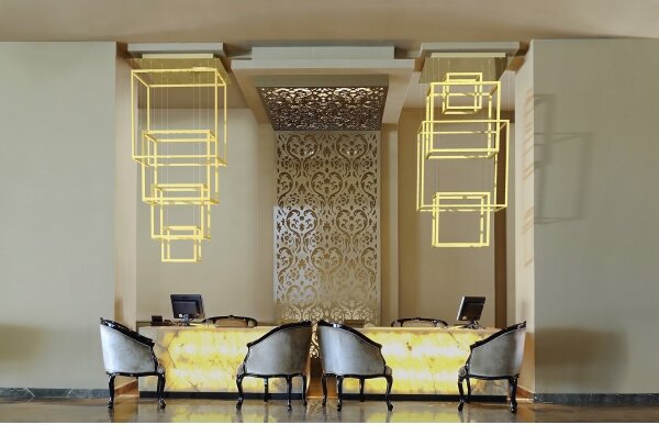 Azzardo AZ3140 - Lustră LED dimabilă pe cablu OPERA LED/329W/230V aurie
