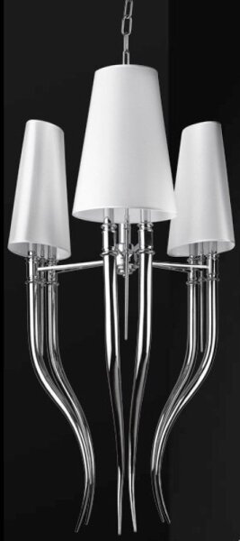 Azzardo AZ1232 - Lustră pe lanț DIABLO 6xE14/11W/230V alb
