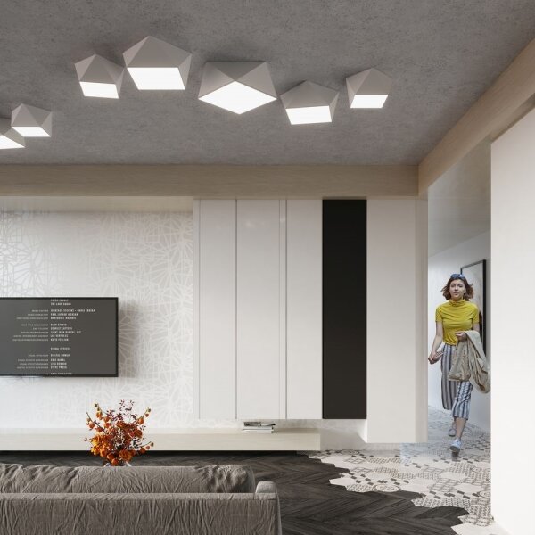 Plafonieră HEXA 2xE27/60W/230V albă