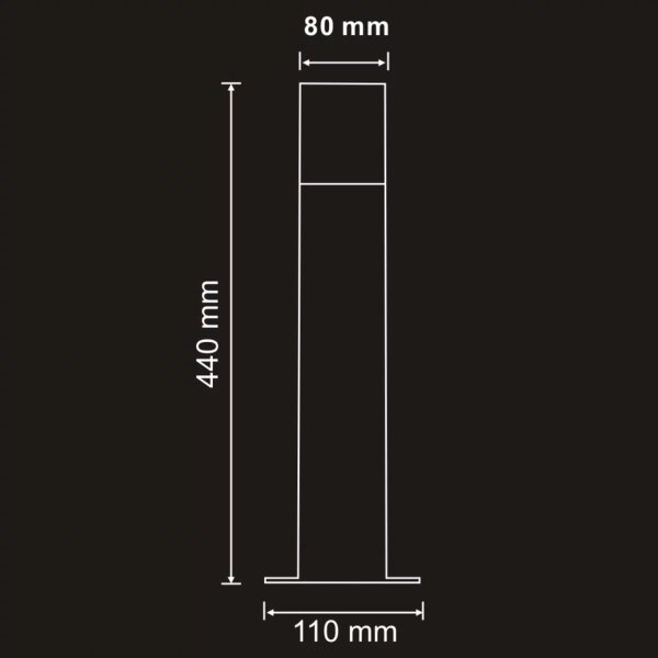 Lampă exterior DALLAS 1xE27/12W/230V IP44, 44 cm, antracit