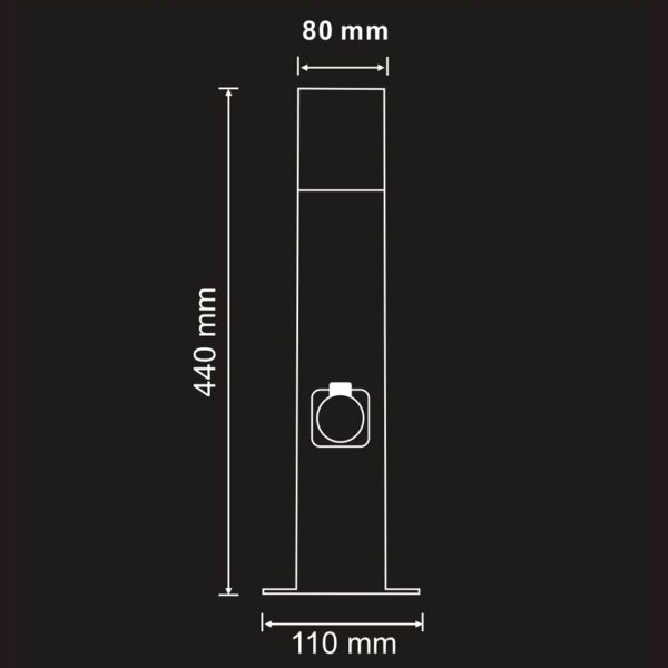 Lampă exterior DALLAS 1xE27/12W/230V IP44 cu priză, antracit