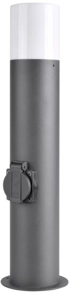 Lampă exterior DALLAS 1xE27/12W/230V IP44 cu priză, antracit
