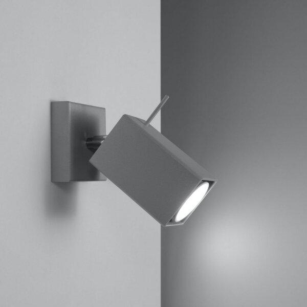 Sollux SL.0455 - Aplica MERIDA 1xGU10/40W/230V gri, montaj pe perete