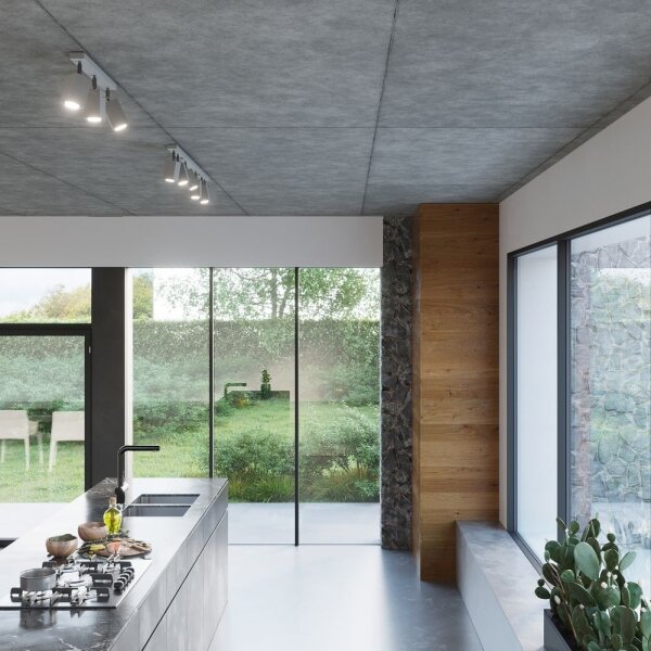 Sollux SL.0455 - Aplica MERIDA 1xGU10/40W/230V gri, montaj pe perete
