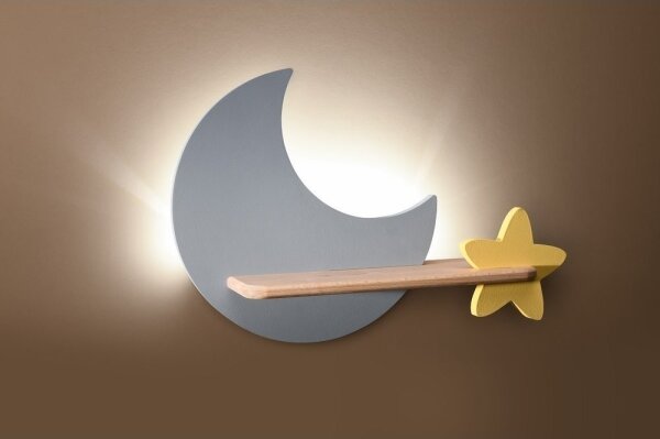 Aplică LED cu raft pentru copii MOON LED/5W/230V