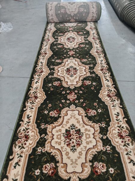 Model Lotos 570 310,Traversa Latime 120 cm, Verde Dreptunghi, 120 x 700