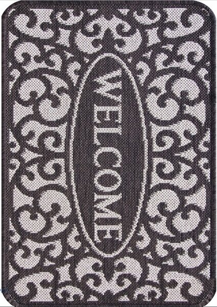 Covor Pentru Usa Intrare, Flex 19141 80, Antiderapant, Gri, 50 x 80 cm 50x80