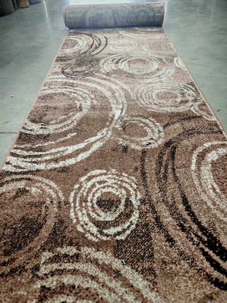 Model Mira 24010 132, Traversa festonata Latime 120 cm, Maro 120 x 600