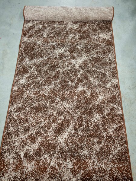 Traversa Hol, Model Cappuccino 16007 13, Festonata, Latime 60 cm, Maro 60 x 200, Maro