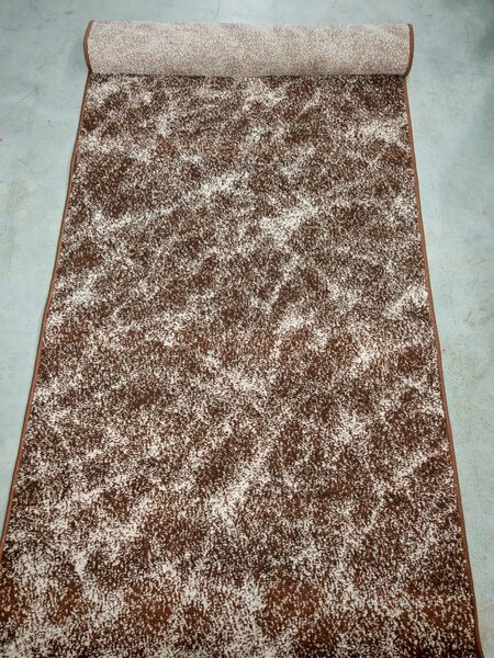 Traversa Hol, Model Cappuccino 16007 13, Festonata, Latime 60 cm, Maro 60 x 300, Maro