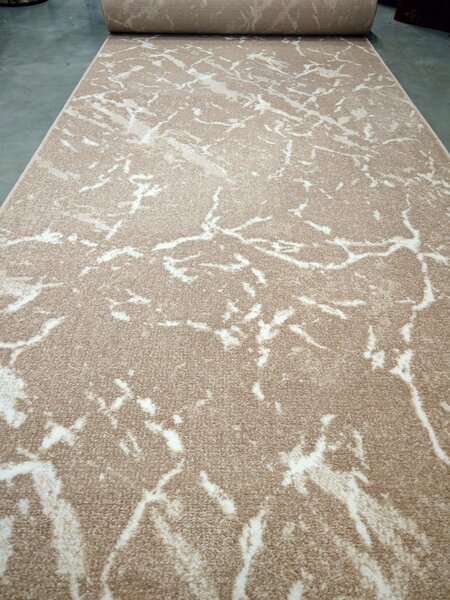 Model Cappuccino 16132 112, Traversa Crem Maro, Festonata, Latime 80 cm 80 x 300