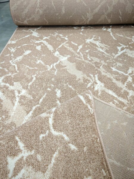 Model Cappuccino 16132 112, Traversa Crem Maro, Festonata, Latime 80 cm 80 x 300