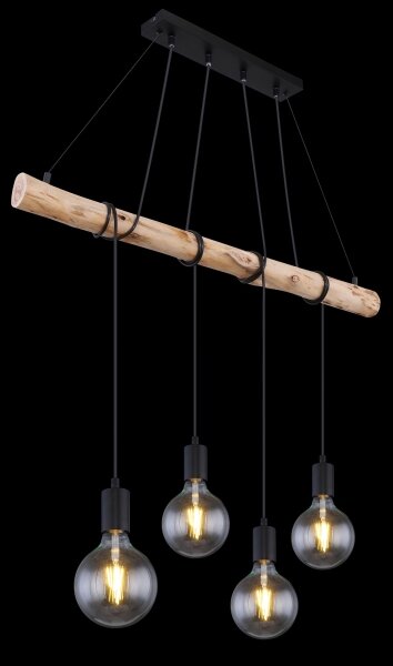 Lustră pe cablu Globo 15439-4 AUSTON 4xE27/60W/230V