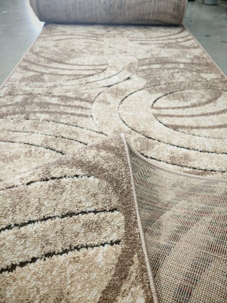 Model Fashion 32006 120, Traversa festonata, Crem Maro Latime 60 cm 60 x 300