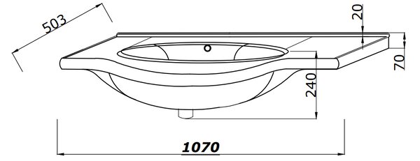 Mobilier De Baie Cu Picioare, Stejar Alb, 105 Cm și Dulăpior Cu Oglindă și Spoturi Led | Rimini