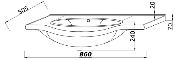 Mobilier De Baie, Cu Picioare, 85 Cm și Dulăpior Cu Oglindă Cu Led, Stejar Alb | Rimini