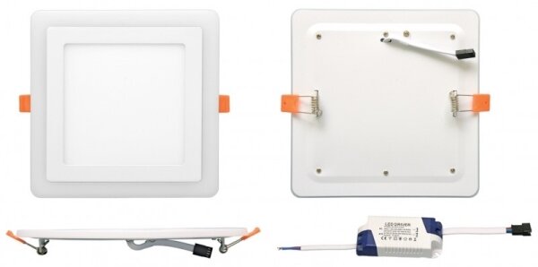 LED Lampă încastrată DUO LED/6W/230V + LED/3W