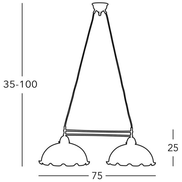Lustră pe cablu Kolarz 731.82.54 NONNA 2xE27/75W/230
