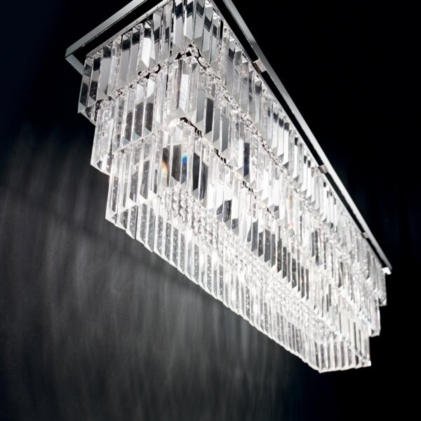 Lustră de cristal pe cablu Ideal Lux MARTINEZ 8xE14/40W/230V