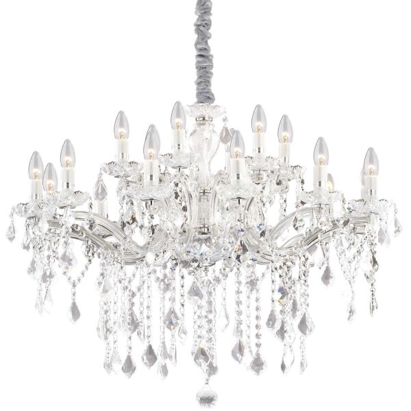 Lustră de cristal pe cablu Ideal Lux FLORIAN 18xE14/40W/230V