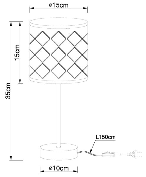 Globo 15228T - Lampă de masă KIDAL 1xE14/40W/230V