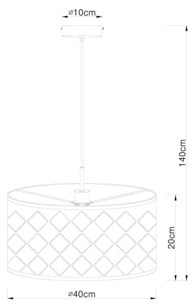 Lustră pe cablu Globo 15228H KIDAL 1xE27/60W/230V