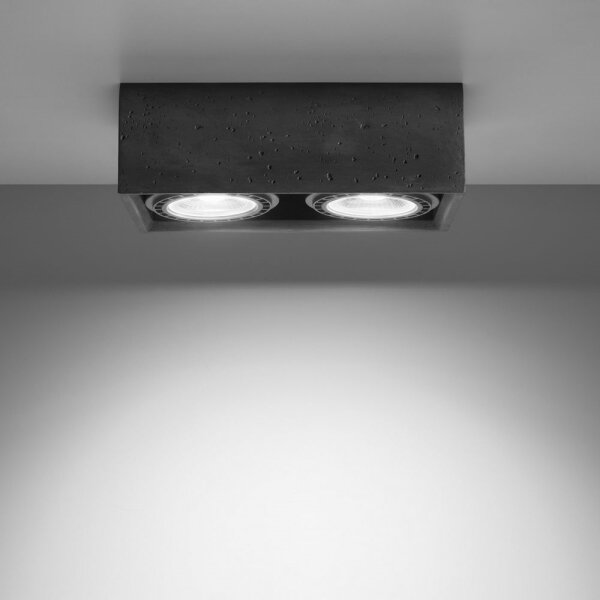 Plafonieră QUATRO 2xGU10/40W/230V beton