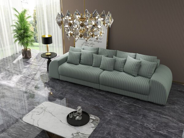 Canapea extensibilă dumonde cu 2 lăzi de depozitare Verona Ambience Mint 310x120 cm