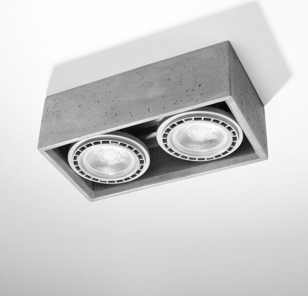 Plafonieră QUATRO 2xGU10/40W/230V beton