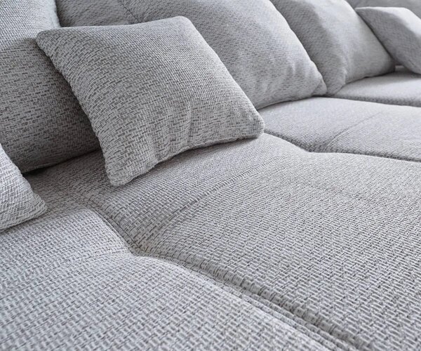 Canapea extensibilă dumonde cu 2 lăzi de depozitare si sezut confortabil din spuma high-density, Verona Loft White 310x120 cm