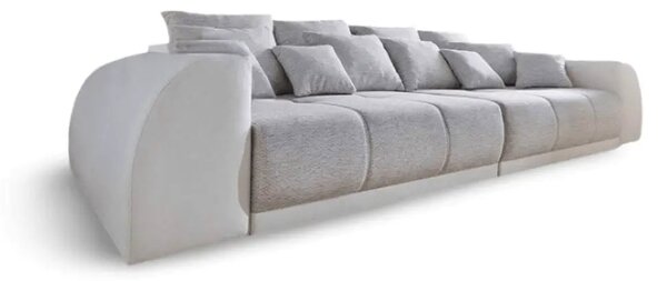 Canapea extensibilă dumonde cu 2 lăzi de depozitare si sezut confortabil din spuma high-density, Verona Loft White 310x120 cm