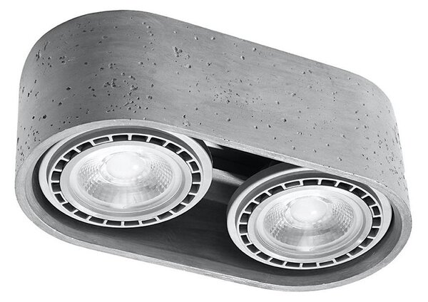 Plafonieră BASIC AR111 2xGU10/40W/230V beton
